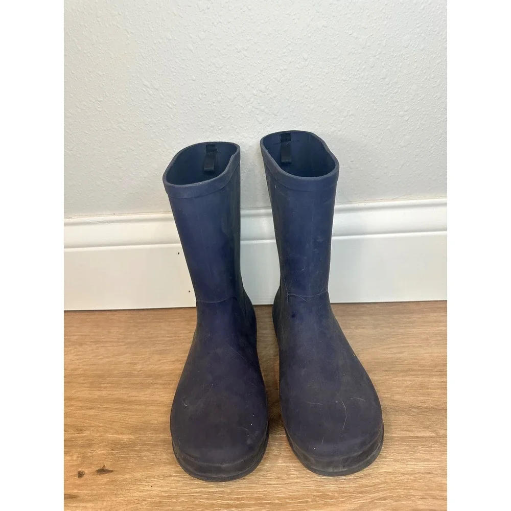 Target Rain Boots Kids Size 13 Navy Blue Waterproof Rubber Puddle Jumpers Spring